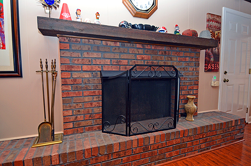 Family room fireplace