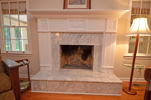 22 Family room fireplace